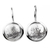Sterling silver drop earrings, 'Crumpled Pendulums' - Abstract Crafted Taxco Sterling Silver jewellery Earrings (image 2a) thumbail