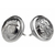 Pendientes de botón de plata de ley - Aretes artesanales de plata esterlina de Taxco Jewelry