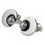 Cultured pearl button earrings, 'Iridescent Moon' - 950 Silver and Pearl Moon Earrings Mexico Taxco Jewellery