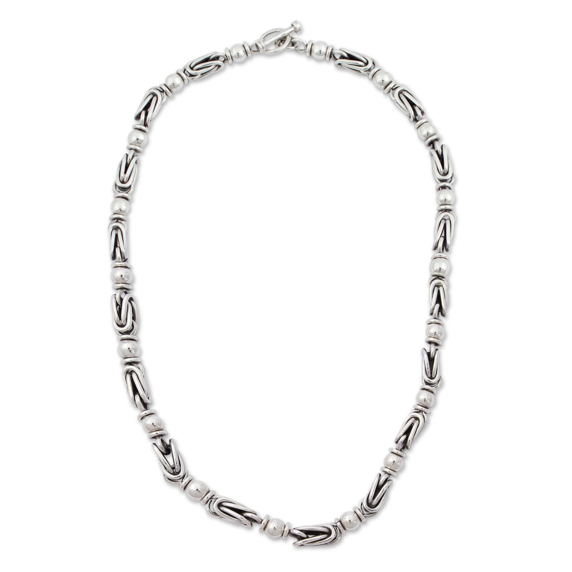 Sterling Silver .925 Chain Necklace from Mexico Marvelous Lighthouse NOVICA