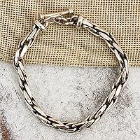 Sterling silver chain bracelet, 'Smooth' - Womens Chain Bracelet 925 Sterling Silver from Mexico