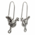 Sterling silver drop earrings, 'Cocky Rooster' - .925 Silver Womens Drop Earrings with Rooster from Mexico (image 2b) thumbail