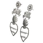 Sterling silver heart earrings, 'Freedom Hearts' - Mexican Hearts Artisan Crafted Sterling Silver Earrings