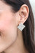Sterling silver button earrings, 'Windows of Texture' - Sterling Silver Square Shaped Button Earrings from Mexico