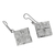 Sterling silver dangle earrings, 'Windows of Texture' - Contemporary Handcrafted Textured Sterling Silver Earrings