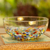 Servierschüssel aus geblasenem Glas - Bunte mundgeblasene Glasschale zum Servieren oder für Salate