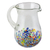 Blown glass pitcher, 'Confetti Festival' - Artisan Crafted Colorful Mexican Hand Blown Pitcher (87 oz) (image 2c) thumbail