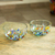 Geblasene Glasschalen, (Paar) - Set aus 2 handgefertigten, farbenfrohen mexikanischen mundgeblasenen Schalen