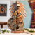 Ceramic sculpture, 'Aztec Calendar Eagle Warrior' - Ceramic Eagle Warrior Sculpture with Aztec Calendar (image 2) thumbail