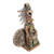 Ceramic sculpture, 'Aztec Calendar Eagle Warrior' - Ceramic Eagle Warrior Sculpture with Aztec Calendar (image 2b) thumbail
