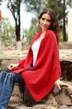 Cotton rebozo shawl, 'Rose Diamond Night' - Cotton Rebozo Shawl Handwoven with Pink and Black Diamonds