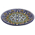 Talavera ceramic serving plate, 'Sunshine Kaleidoscope' - Mexican Floral Talavera 12 Inch Ceramic Serving Plate (image 2b) thumbail