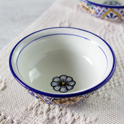 Ceramic soup bowls, Sunshine Kaleidoscope (pair)