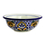 Ceramic soup bowls, 'Sunshine Kaleidoscope' (pair) - Mexican Talavera Style Floral Ceramic Soup Bowls (Pair) (image 2a) thumbail
