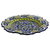Talavera ceramic plate, 'Cobalt Bouquet' - Artisan Crafted Talavera Floral Ceramic Plate from Mexico (image 2b) thumbail