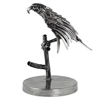 Escultura de metal reciclado, 'Mighty Aztec Eagle' - Escultura única de pájaro águila de metal reciclado hecha a mano