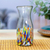 Blown glass carafe, 'Confetti Festival' - Artisan Crafted Colorful Mexican Hand Blown Carafe (28 oz) thumbail