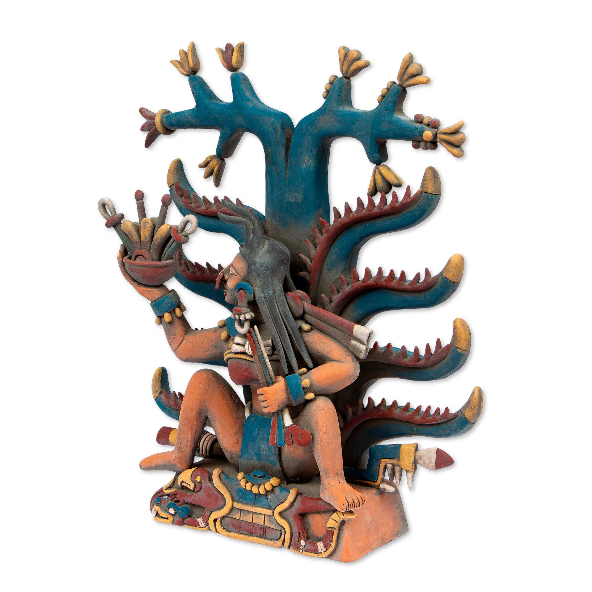 Aztec Fertility Goddess Ceramic Replica Sculpture Mayahuel Fertility