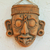 Ceramic mask, 'Maya Lord Kinich Aha' - Maya God of Sun Ceramic Wall Mask Replica Crafted by Hand thumbail