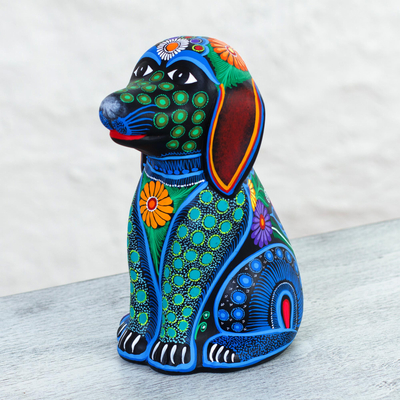 Ceramic decorative accent, Batik Dog