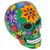 Ceramic Sculpture, 'Cheerful Skull' - Floral Ceramic Day of the Dead Skull Sculpture from Mexico (image 2b) thumbail