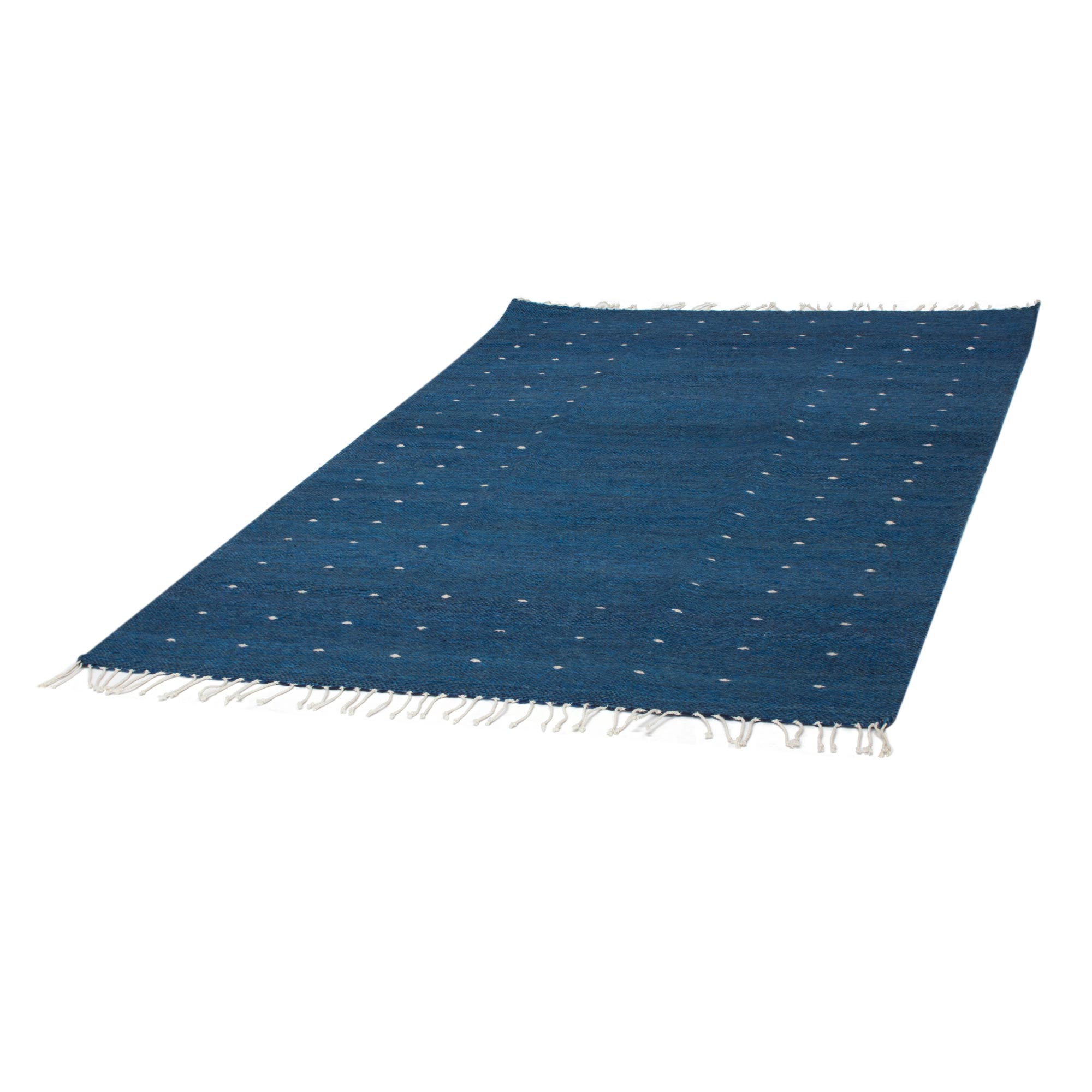 Authentic Artisan Handwoven Zapotec Blue Wool Rug 4 x 6.5 - Stars in ...