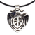 Sterling Silber Anhänger Halskette "Schwimmende Schildkröte" - Halskette aus Sterlingsilber mit Schildkröten-Anhänger auf schwarzem Kordel