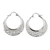 Sterling silver hoop earrings, 'Rustic Elegance' - Hand Crafted Sterling Silver Hammered Hoop Earrings (image 2a) thumbail