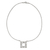 Cultured pearl pendant necklace, 'Square Mirror' - Handmade Cultured Pearl and Sterling Silver Necklace (image 2a) thumbail