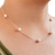 Cultured pearl station necklace, 'Pearl Dance' - Artisan Crafted Cultured Pearl and Sterling Silver Necklace (image 2c) thumbail