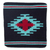 Zapotec wool cushion cover, 'Red Oaxaca Star' - Zapotec Handwoven Geometric Motif Navy Wool Cushion Cover thumbail
