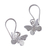 Sterling silver dangle earrings, 'Perfect Monarch' - Fair Trade Taxco Silver Butterfly Dangle Earrings thumbail