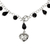 Agate jewelry set, 'Agape Love' - Black Agate Handcrafted Sterling Silver Heart Jewelry Set (image 2c) thumbail