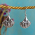 Sterling silver dangle earrings, 'Colonial Fan' - Colonial Inspired Mexican Sterling Silver Dangle Earrings