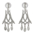 Kronleuchter-Ohrringe aus Sterlingsilber, „Castillo de Miravalle“ – signierte handgefertigte mexikanische Silber-Kronleuchter-Ohrringe