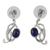 Lapis lazuli dangle earrings, 'Art Nouveau' - Handcrafted Lapis Lazuli and Sterling Silver Earrings (image 2a) thumbail