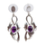 Amethyst dangle earrings, 'Ethereal Gems' - Sterling Silver Amethyst Earrings Handcrafted in Mexico