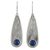 Lapis lazuli dangle earrings, 'River Flow' - Sterling Silver Handcrafted Earrings with Lapis Lazuli