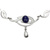 Lapis lazuli pendant necklace, 'Art Nouveau' - Lapis Lazuli and Sterling Silver Handcrafted Necklace