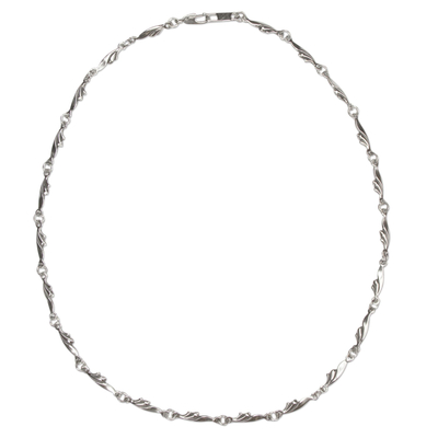 Collar de cadena de plata esterlina - Collar artesanal de plata esterlina de México