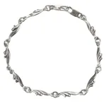 Sterling silver link bracelet, 'Petite Garland' - Sterling Silver Artisan Crafted Link Bracelet from Mexico