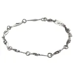 Sterling silver link bracelet, 'Petite Garland' - Sterling Silver Artisan Crafted Link Bracelet from Mexico