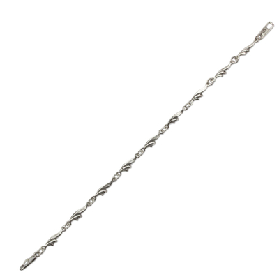 Sterling silver link bracelet, 'Petite Garland' - Sterling Silver Artisan Crafted Link Bracelet from Mexico
