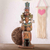Ceramic sculpture, 'Aztec Drummer' - Aztec-Themed Ceramic Priest Drummer Sculpture from Mexico (image 2) thumbail