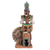Ceramic sculpture, 'Aztec Drummer' - Aztec-Themed Ceramic Priest Drummer Sculpture from Mexico