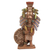 Keramische Skulptur, „Aztekischer Maispriester“. - Mexikanische Keramik-Replikat-Skulptur eines aztekischen Priesters