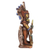 Escultura de cerámica - Escultura de guerrero jaguar azteca de cerámica de México