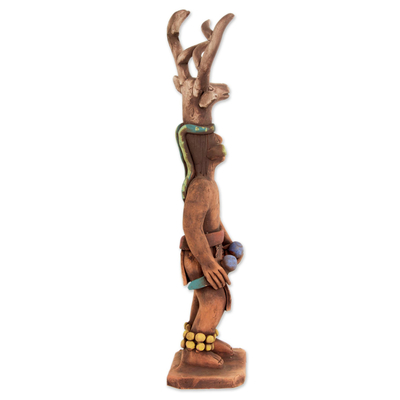 Escultura de cerámica - Ciervo Yaqui Danzante Escultura de Cerámica de México