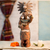 Escultura de cerámica - Escultura de baterista azteca de cerámica de arqueología mexicana