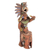Keramikskulptur - Aztekische Trommlerskulptur aus Keramik aus der mexikanischen Archäologie